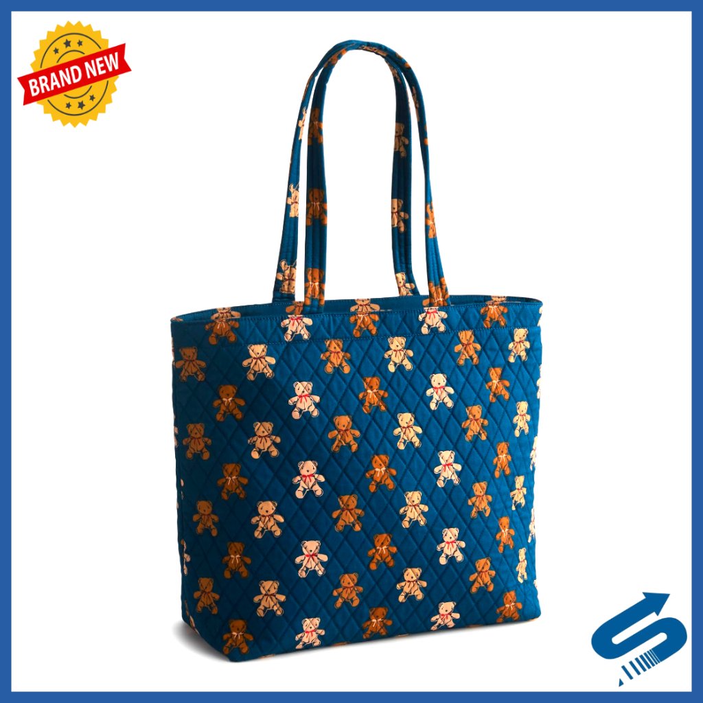 Premium Cotton Zip Tote Bag With Multiple Pockets